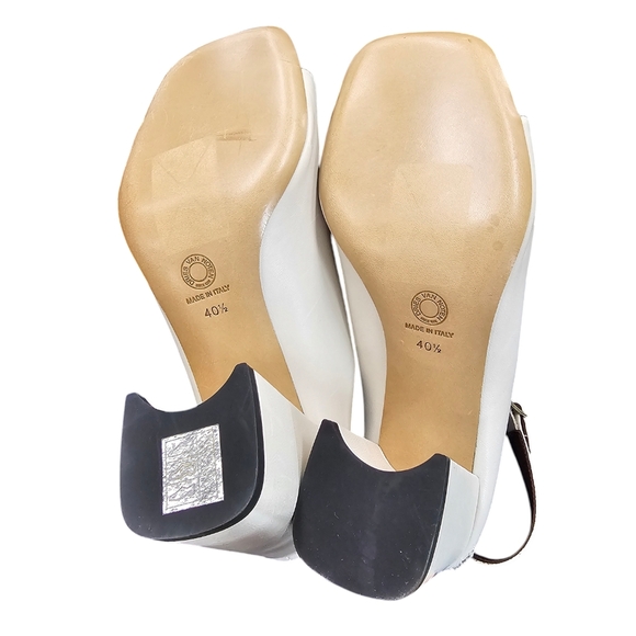 Dries Van Noten Leather Block-Heel Slingback - Sz 9.5 - Picture 5 of 8